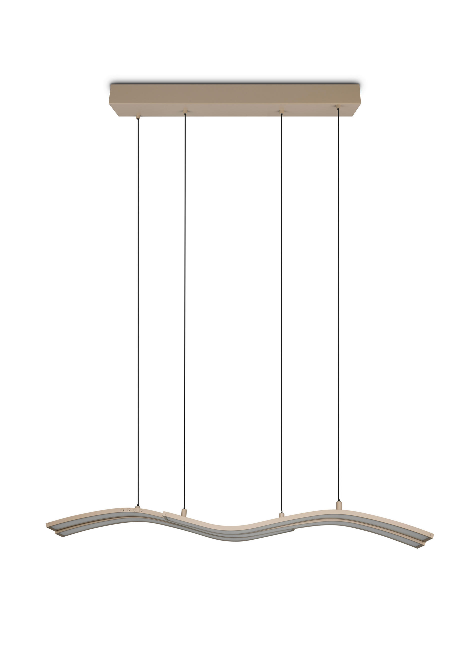 Trio Leuchten Led-Hängeleuchte Spider Grau, Beige 13.8x170x130 cm