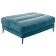 HOCKERBANK 90/83/125 cm Cord Petrol Metall  - Petrol/Schwarz, Design, Textil/Metall (90/83/125cm) - Dieter Knoll