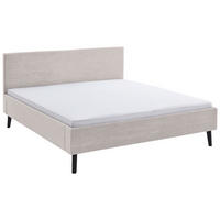 POLSTERBETT Beige 180/200 cm  - Beige/Schwarz, Basics, Holz/Textil (180/200cm) - Boxxx