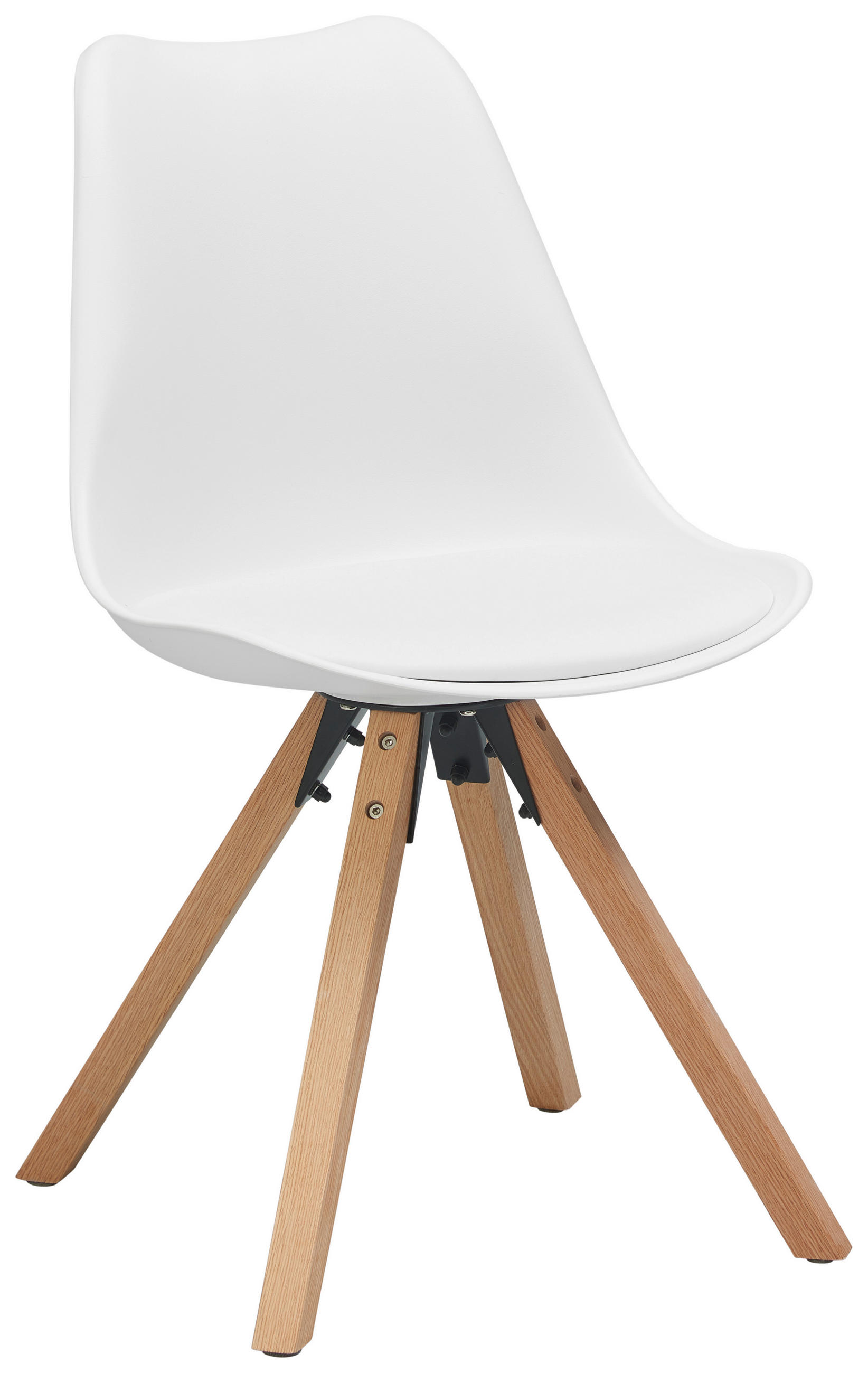STUHL in Holz, Kunststoff, Textil Weiß  - Weiß/Naturfarben, LIFESTYLE, Holz/Kunststoff (48,5/84/55cm) - MID.YOU