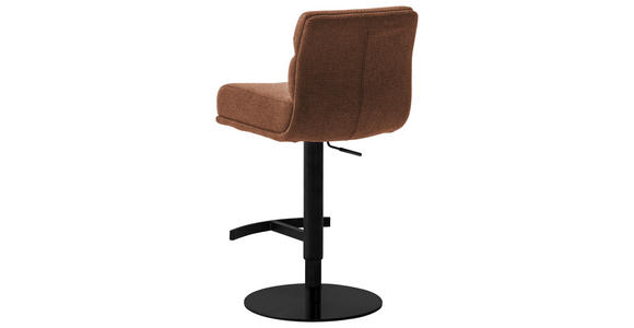 BARHOCKER in Metall, Textil Schwarz, Rostfarben  - Rostfarben/Schwarz, Design, Textil/Metall (43/84/52cm) - Dieter Knoll