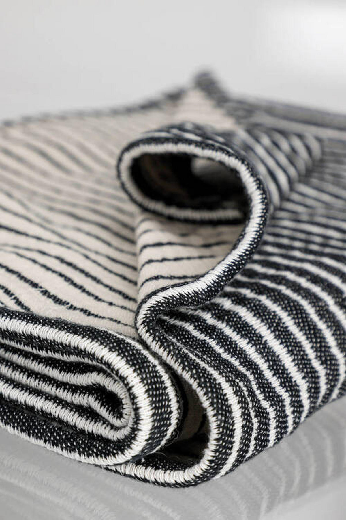 PLAID MUSTERRING 130/170 cm  - Schwarz/Weiß, Design, Textil (130/170cm) - Musterring