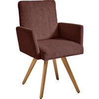 ARMLEHNSTUHL  in Chenille  - Eichefarben/Rosa, Design, Holz/Textil (56/92/60cm) - Dieter Knoll