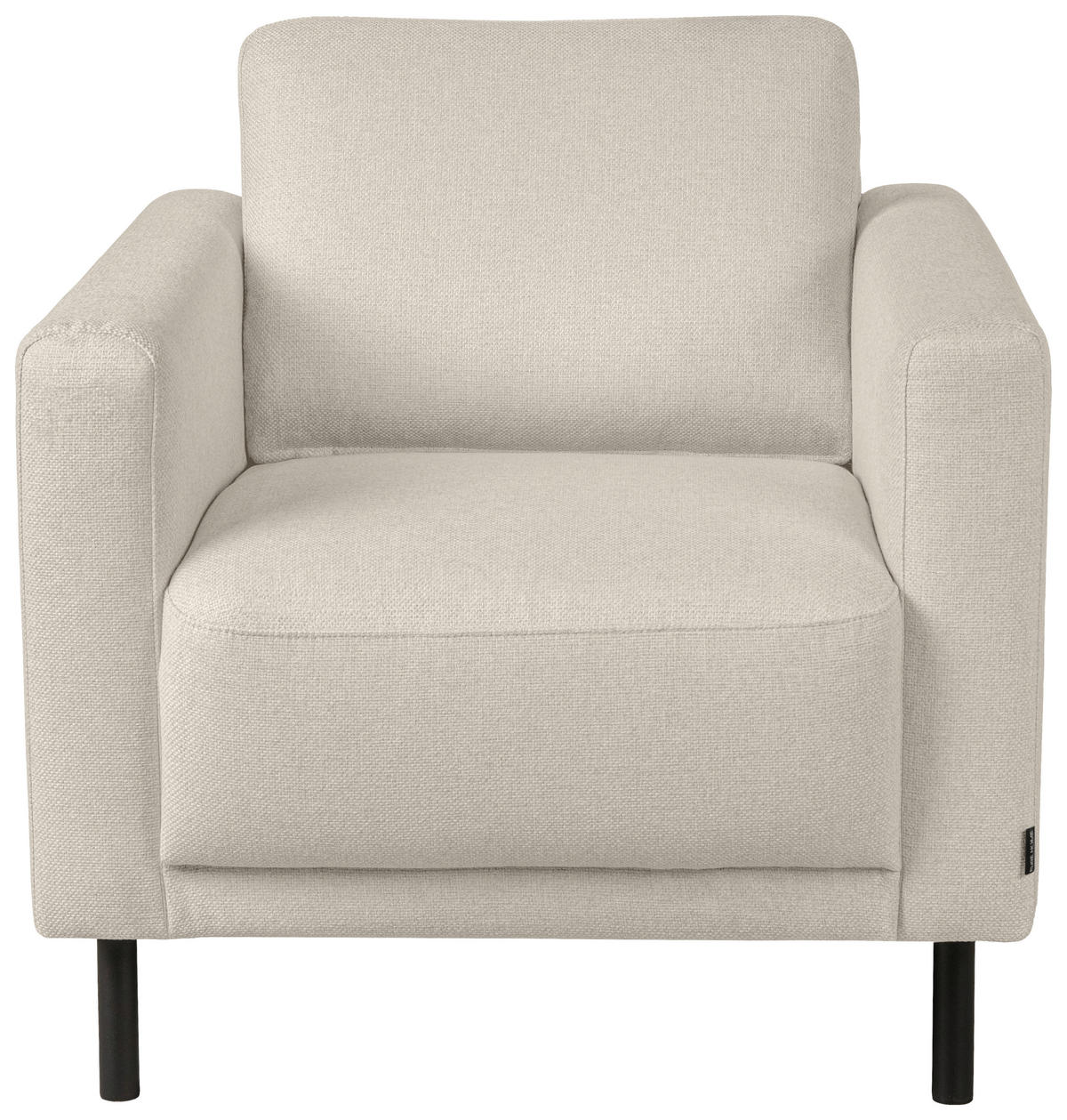 FÅTÖLJ i textil, metall, trä beige  - beige/svart, Design, metall/trä (78/78/85cm) - Pure Home Comfort