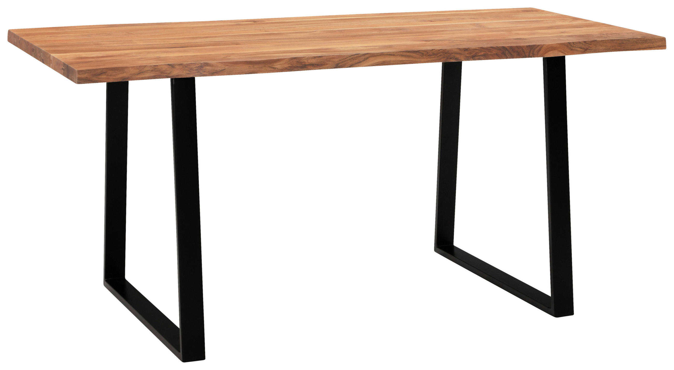 SCHREIBTISCH 120/60/76 cm  in Schwarz, Akaziefarben  - Schwarz/Akaziefarben, MODERN, Holz/Metall (120/60/76cm) - MID.YOU