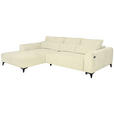 ECKSOFA  in Chenille Creme  222/279 cm  - Creme/Schwarz, KONVENTIONELL, Kunststoff/Textil (222/279cm) - Hom`in