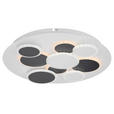 LED-DECKENLEUCHTE 46,8/6 cm - Schwarz/Weiß, Trend, Kunststoff/Metall (46,8/6cm) - Novel