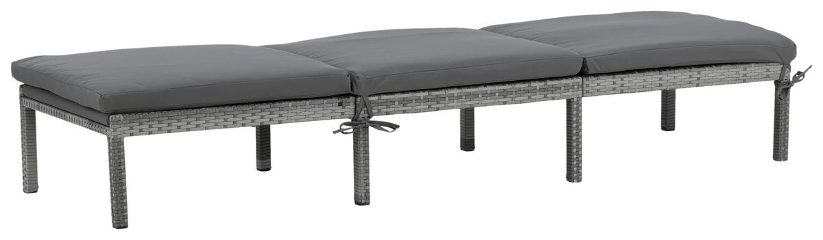 SONNENLIEGE 59/84/198 cm  - Grau, KONVENTIONELL, Kunststoff/Textil (59/84/198cm) - Gardenson