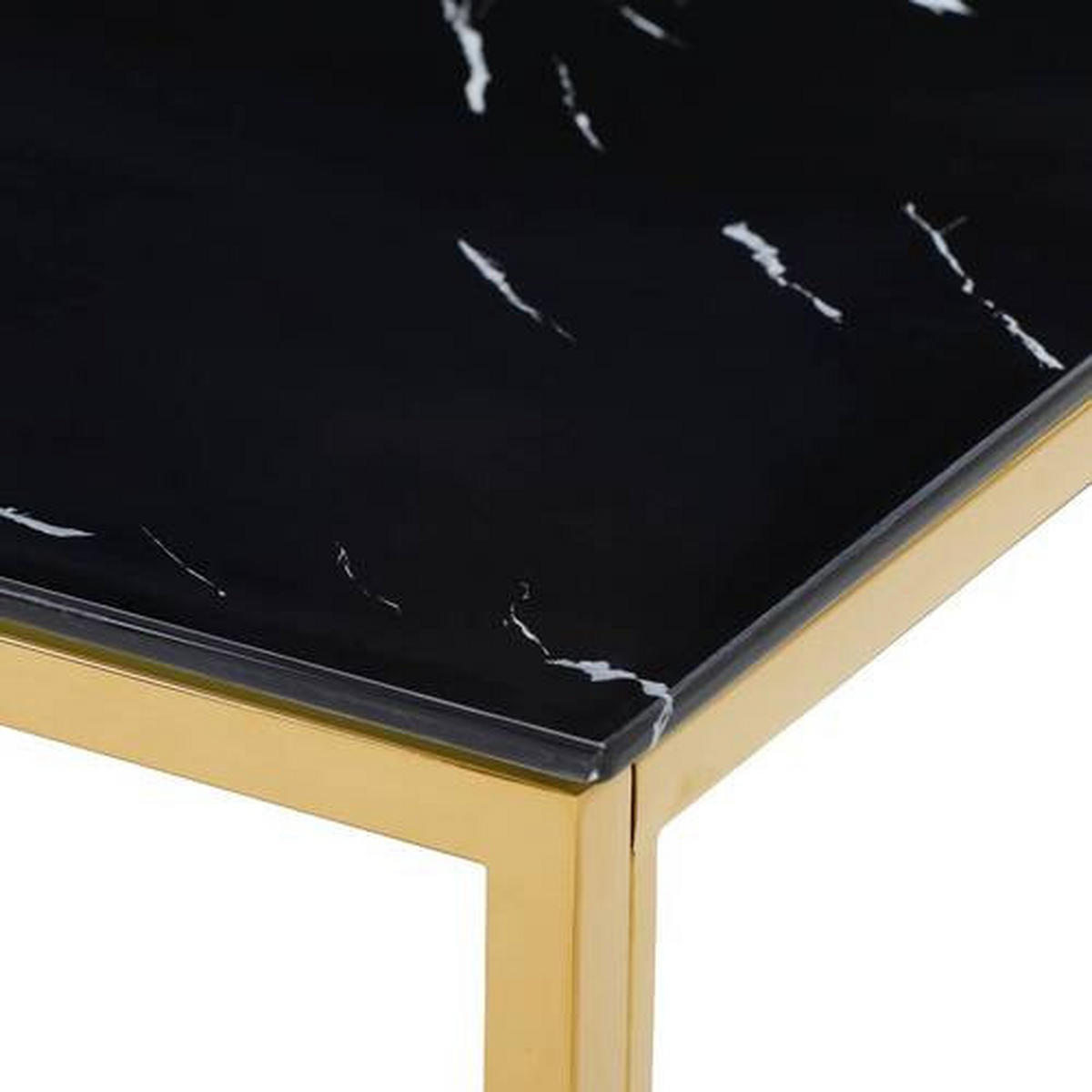KONSOLENTISCH Goldfarben, Schwarz  - Goldfarben/Schwarz, Trend, Glas/Metall (120/40/78cm) - Xora