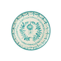 DEKOTELLER - Türkis/Weiss, Basics, Keramik (34/34/2.5cm)