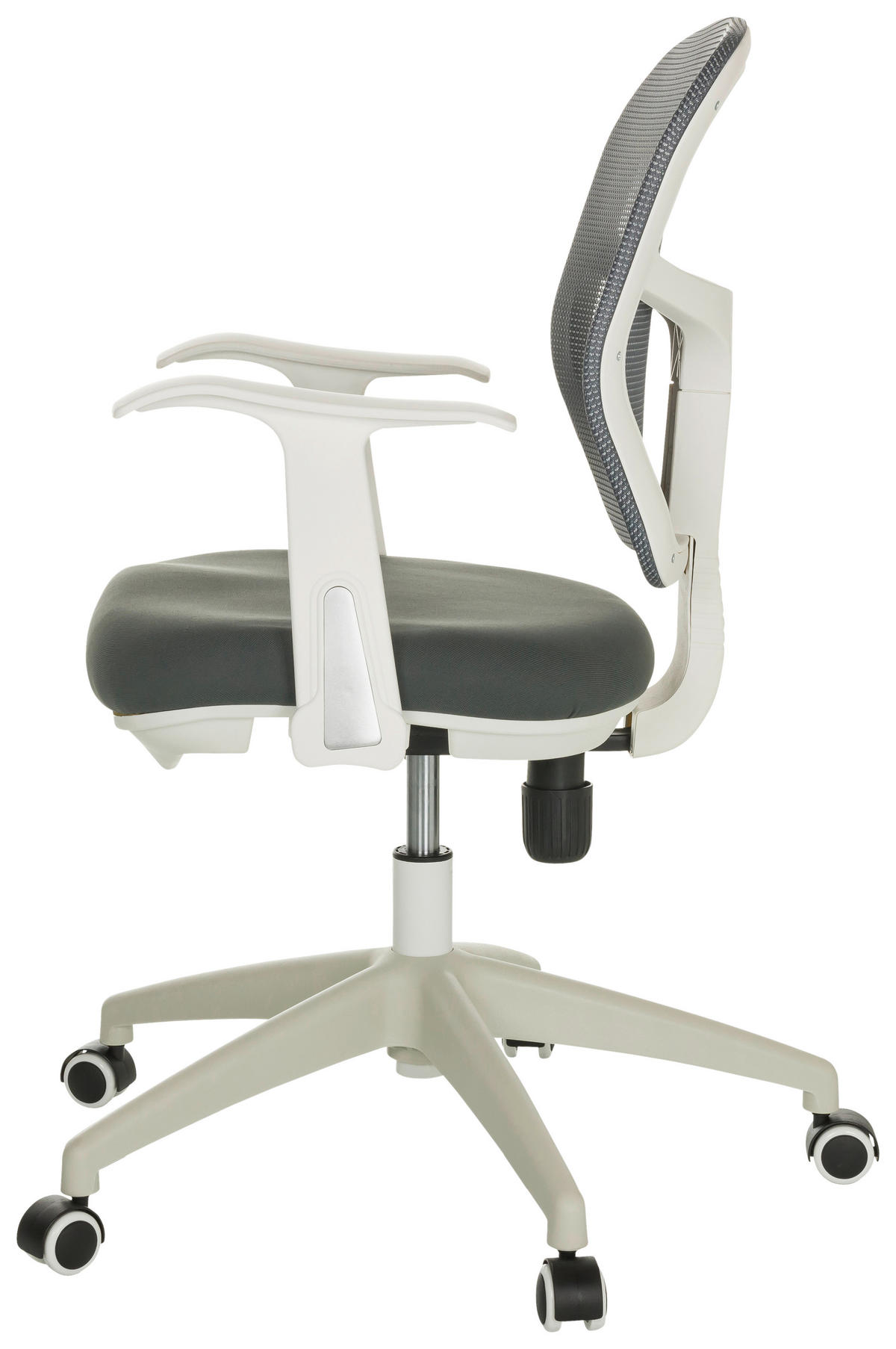 DREHSTUHL Grau  - Weiß/Grau, Basics, Kunststoff/Textil (68/90-97/68cm) - MID.YOU