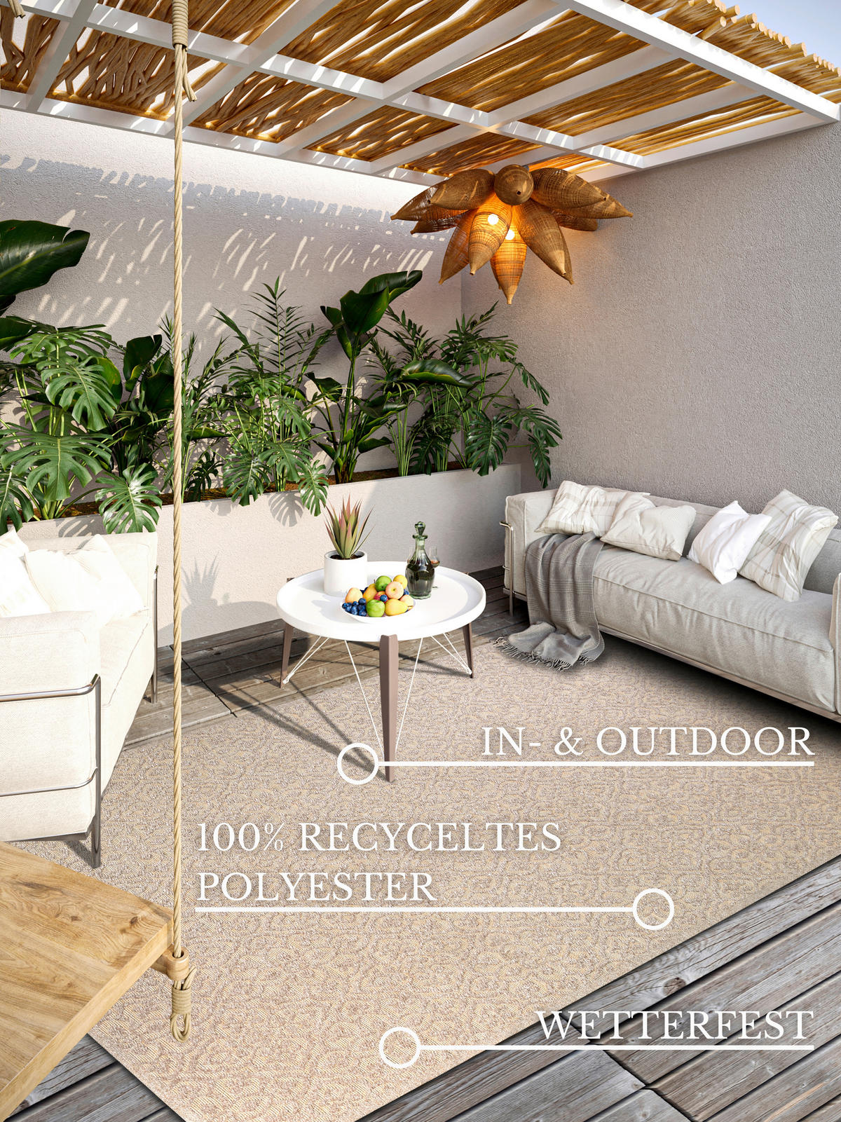 OUTDOORTEPPICH 200/290 cm Kollektion 1883 Beige  - Beige, Design, Kunststoff/Textil (200/290cm) - Villeroy & Boch