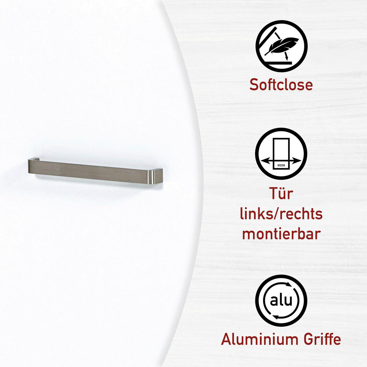 KÜCHENLEERBLOCK   in Weiß, Eiche Artisan  - Silberfarben/Weiß, MODERN, Glas/Holzwerkstoff (300/227/60cm) - home24