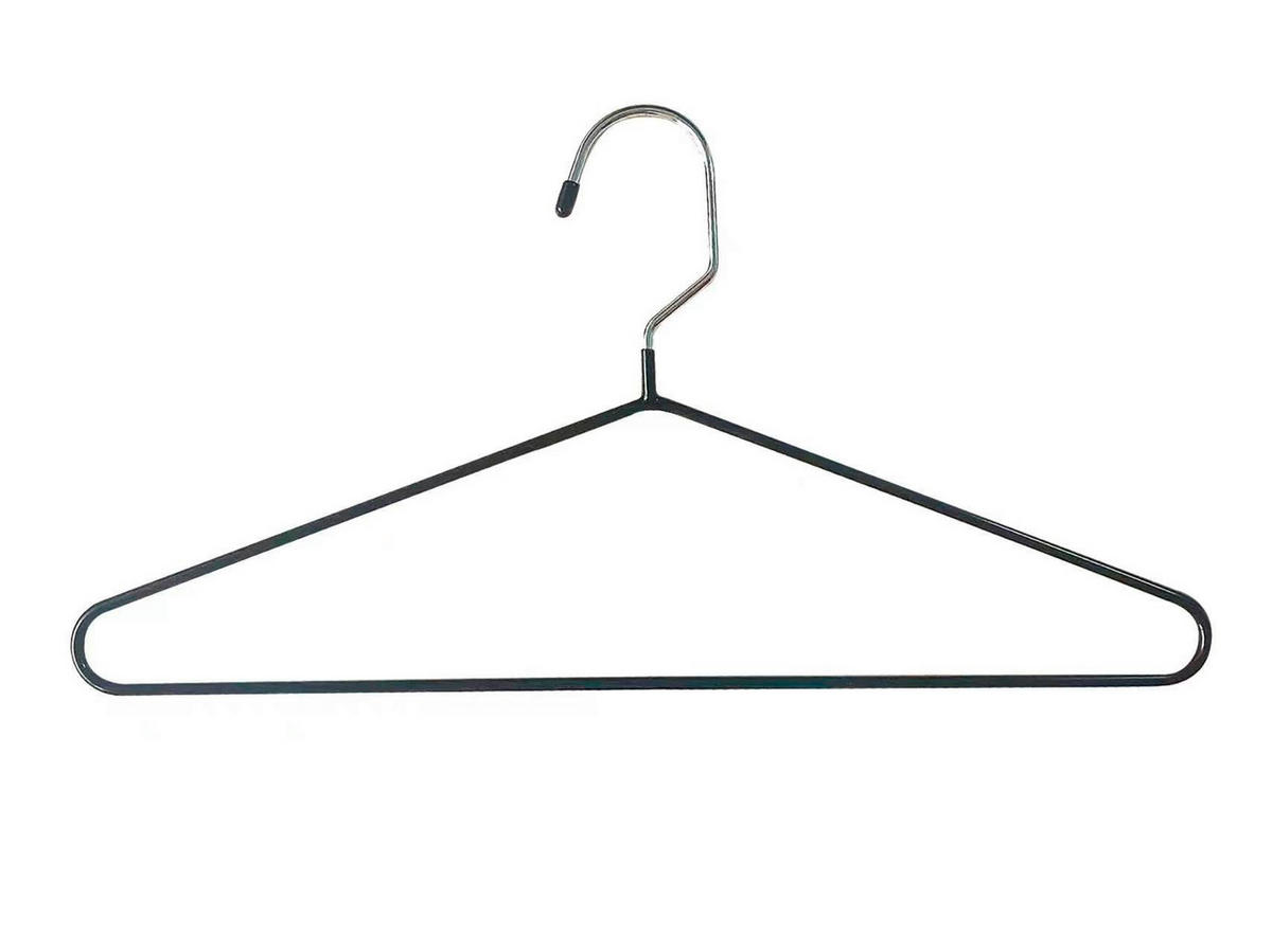 SADA ŠATNÍCH RAMÍNEK - černá, Basics, kov/plast (40cm) - Homeware