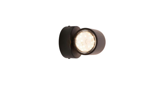 LED-WANDLEUCHTE 12/11 cm - Schwarz, Design, Kunststoff/Metall (12/11cm) - Novel
