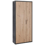 GARDEROBENSCHRANK 85,1/192/35,3 cm  - Schieferfarben/Anthrazit, Design, Holzwerkstoff/Kunststoff (85,1/192/35,3cm) - Carryhome