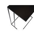BEISTELLTISCH in Metall, Glas 50/30/68 cm  - Schwarz, Design, Glas/Metall (50/30/68cm) - Novel