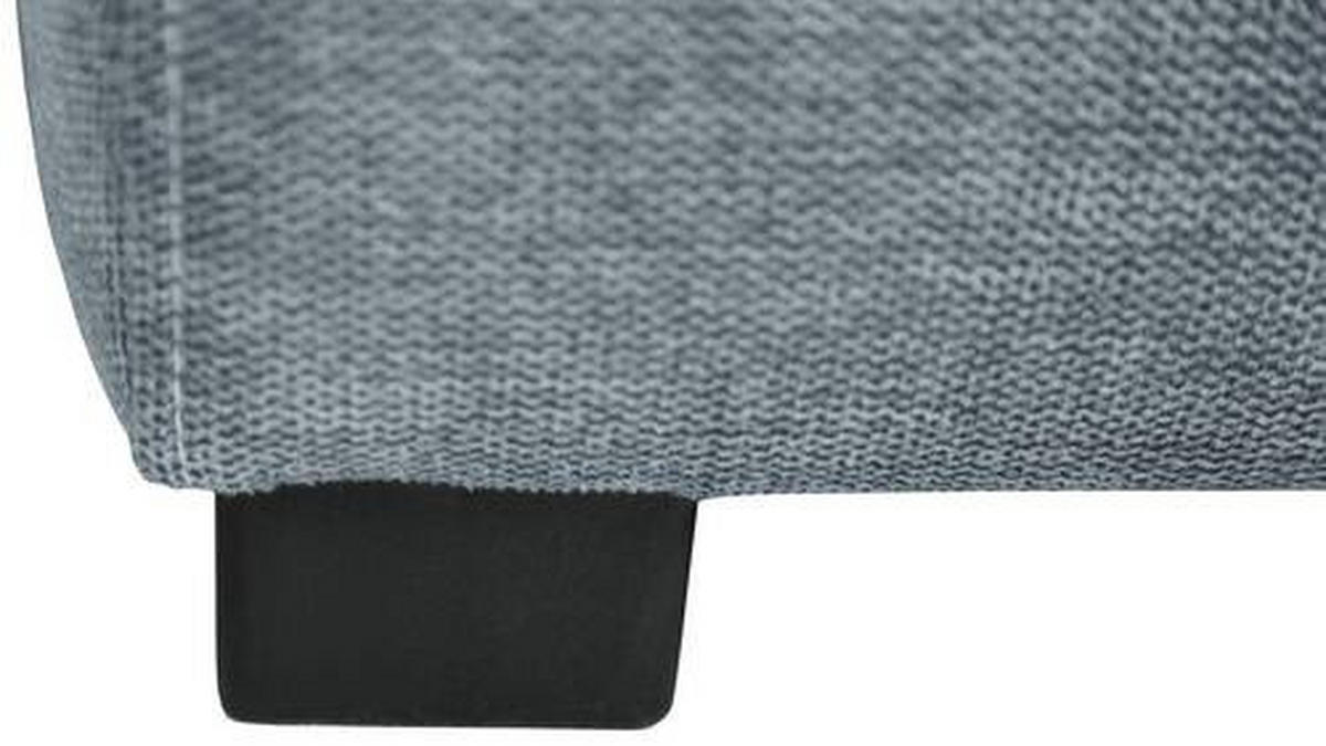 ECKSOFA in Webstoff Hellblau  - Weiss/Schwarz, Design, Kunststoff/Textil (276/173cm) - Stylife