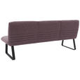 SITZBANK 221/90/70 cm  in Weinrot, Rotbraun  - Rotbraun/Weinrot, Design, Textil/Metall (221/90/70cm) - Dieter Knoll