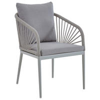 GARTENSESSEL - Greige/Alufarben, Design, Textil/Metall (56/87/63cm)