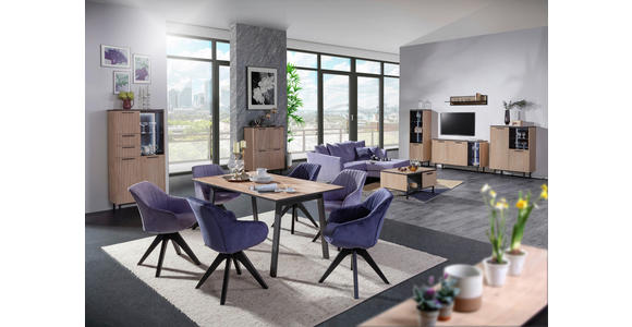 ECKSOFA Lila, Flieder Samt Zierkissen, Rückenkissen, Rücken echt  - Lila/Flieder, KONVENTIONELL, Holz/Textil (210/156cm) - Carryhome