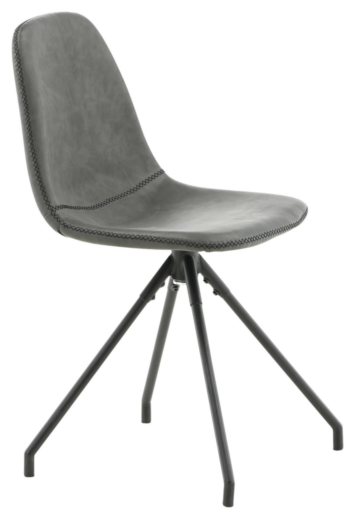 STOLSET 2 styck stål läderimitation (vegan)  - svart, Design, metall/textil (44/88/54cm) - Livetastic