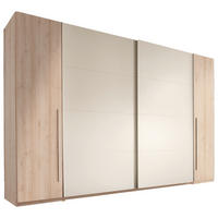 SKŘÍŇ S POSUVNÝMI DVEŘMI, bílá, barvy buku, 315/225/61 cm - bílá/barvy buku, Design (315/225/61cm) - MID.YOU