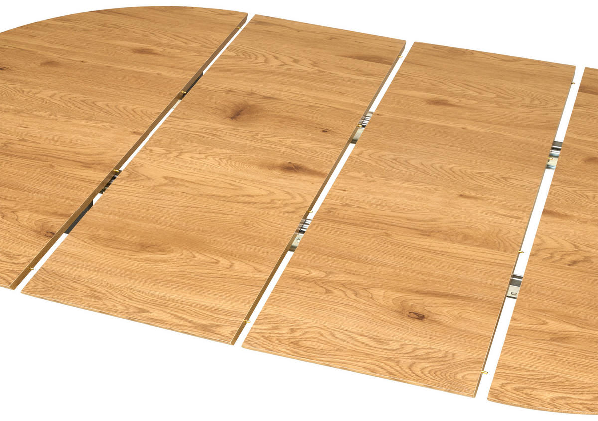 AUSZIEHTISCH in Holz, Holzwerkstoff  - Eichefarben/Schwarz, KONVENTIONELL, Holz/Holzwerkstoff (120-200/74/120cm) - MID.YOU