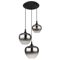 Lustră 48/120 cm  - negru, Design, sticlă/metal (48/120cm) - Globo