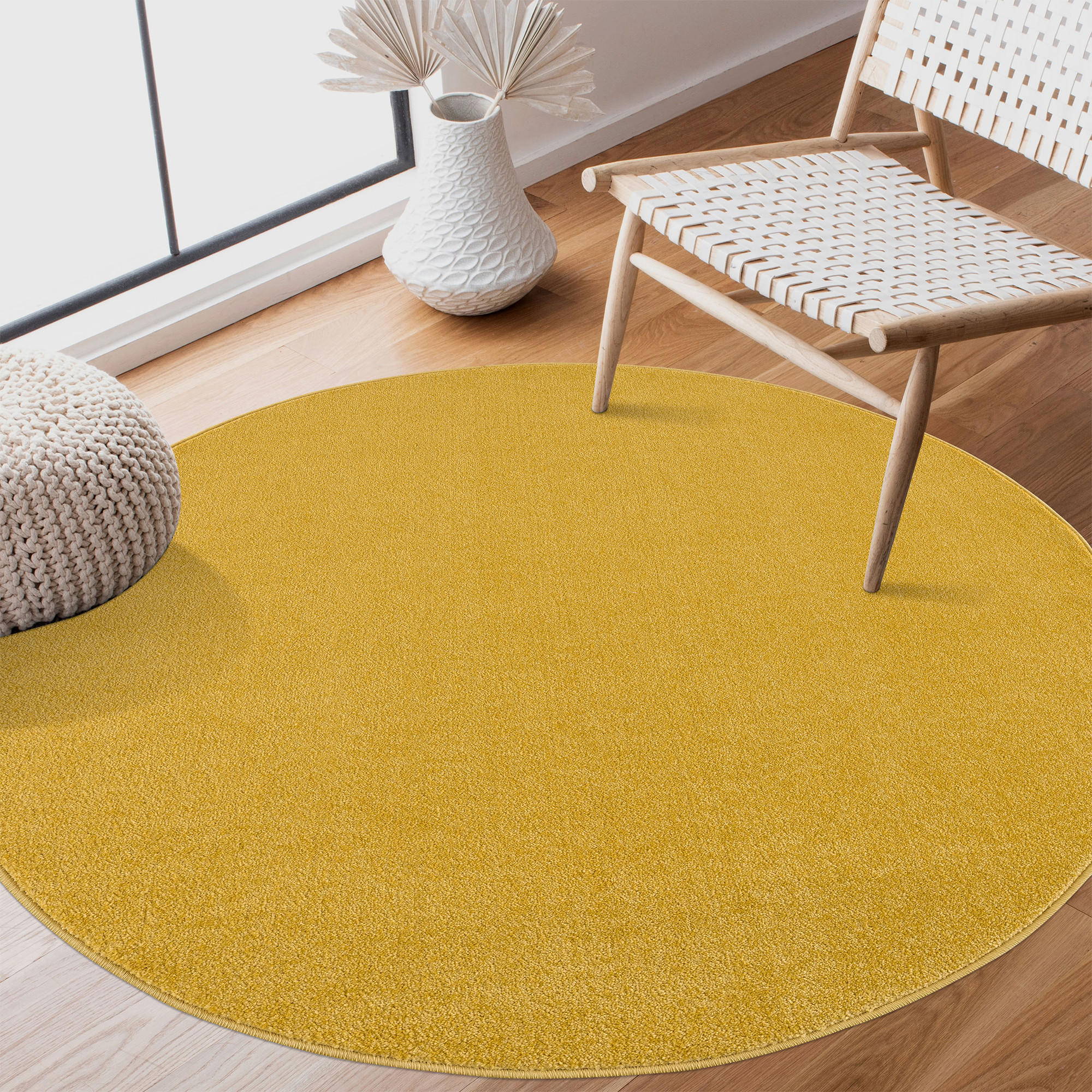 TKANA PREPROGA Uni 200 cm tkano rumena - rumena, Trendi, umetna masa/tekstil (200cm)