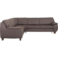 WOHNLANDSCHAFT Dunkelbraun  - Dunkelbraun, KONVENTIONELL, Holz/Textil (244/274cm) - Beldomo System