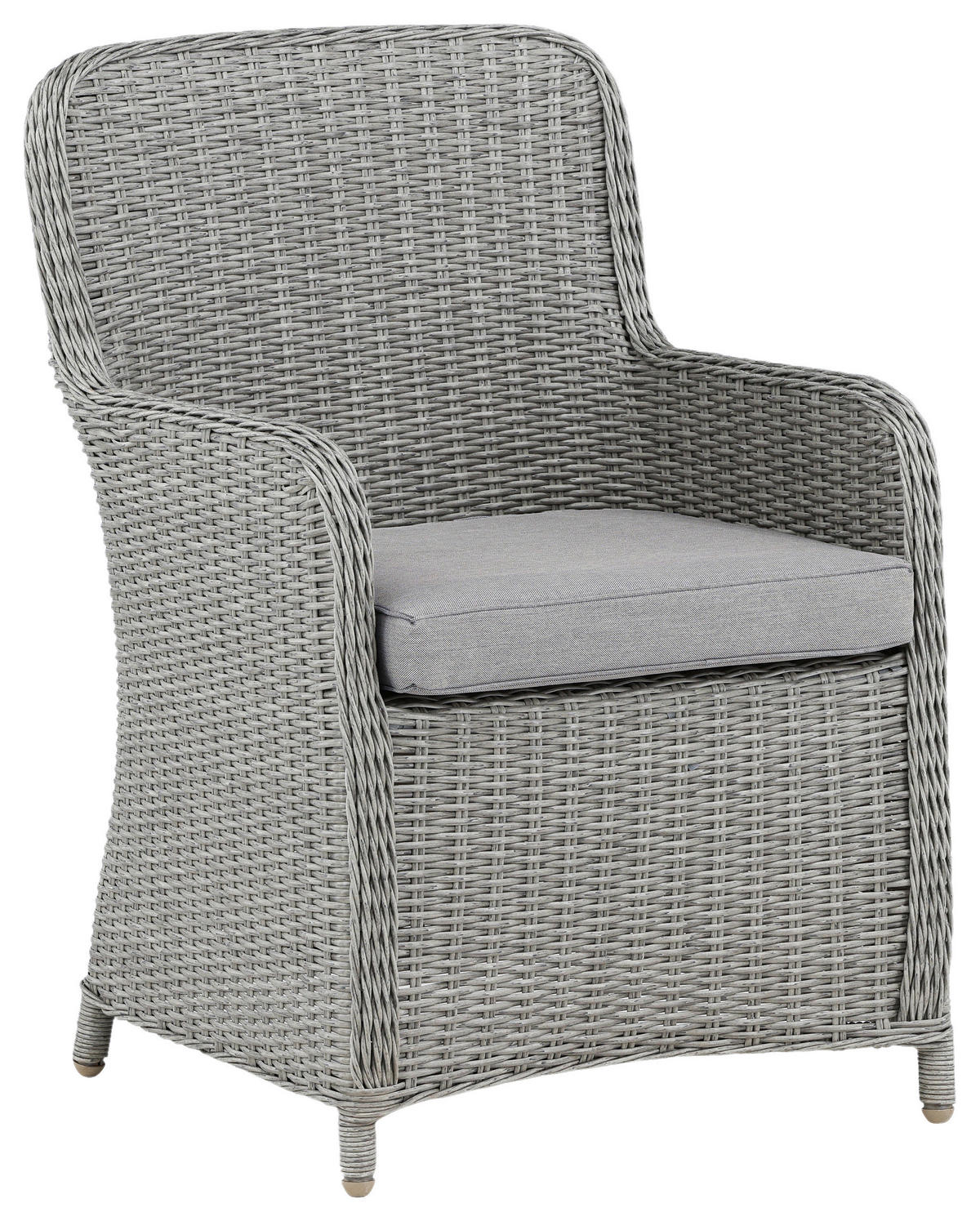 GARTENSTUHL-SET Stahl Grau  - Grau, KONVENTIONELL, Kunststoff/Textil (62/94,5/65cm) - Gardenson