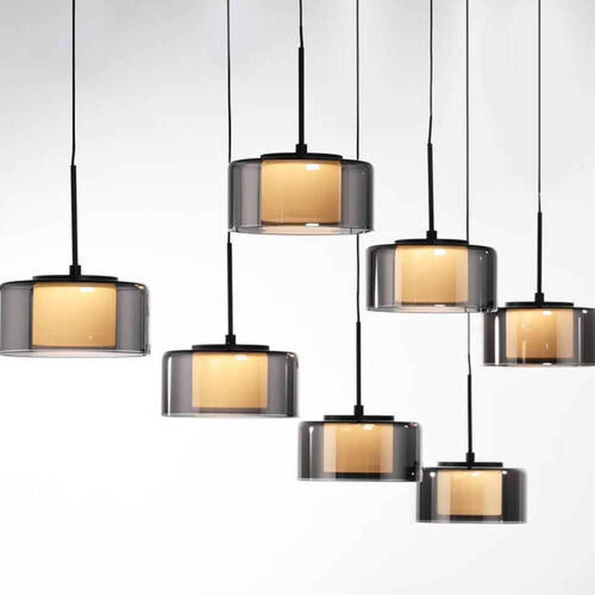 ZÁVĚSNÉ LED SVÍTIDLO, 126/21/180 cm  - černá, Design, kov/plast (126/21/180cm)