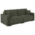 2-SITZER-SOFA in Chenille Dunkelgrau  - Dunkelgrau/Schwarz, KONVENTIONELL, Kunststoff/Textil (233/90/110cm) - Carryhome