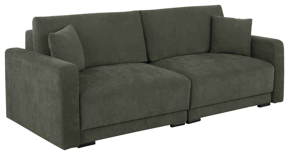 2-SITZER-SOFA in Chenille Dunkelgrau  - Dunkelgrau/Schwarz, Konventionell, Kunststoff/Textil (233/90/110cm) - MID.YOU