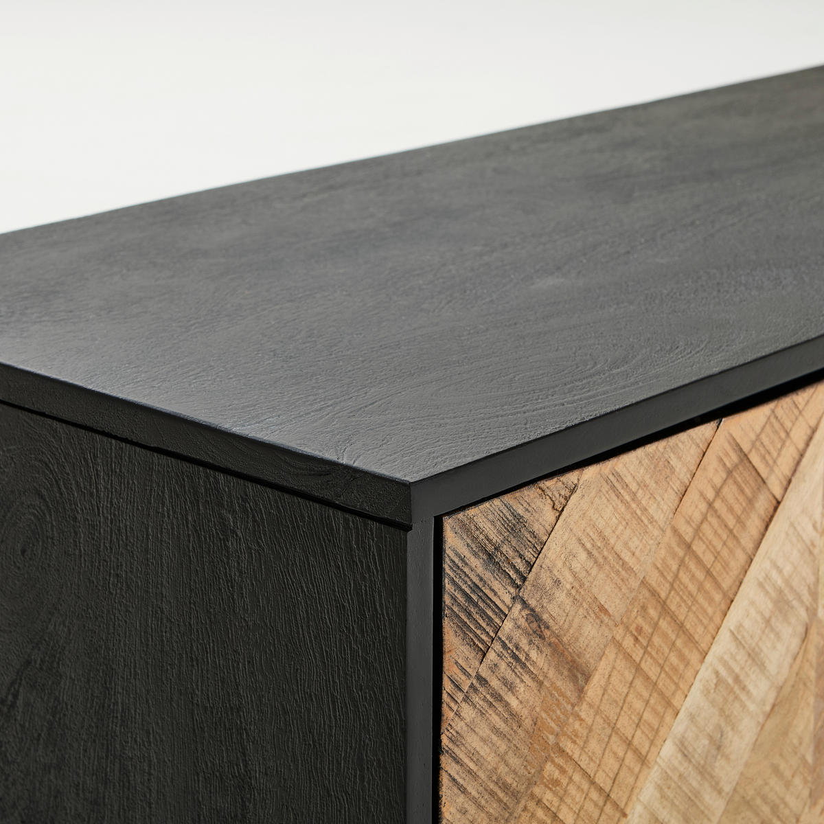 LOWBOARD  in 150/60/40 cm  - Schwarz/Akaziefarben, Design, Holz/Metall (150/60/40cm) - MID.YOU