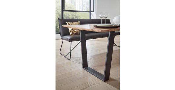 ESSTISCH in Holz, Metall 220/100/76 cm - Buchefarben/Schwarz, Design, Holz/Metall (220/100/76cm) - Valnatura