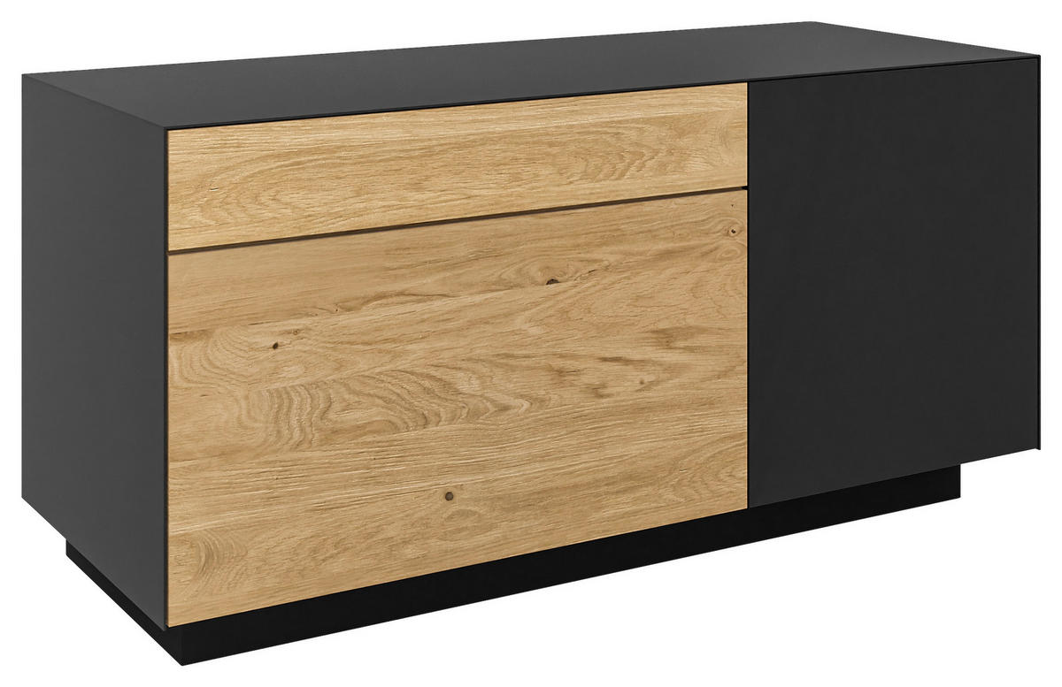 GARDEROBENBANK  in 91/45/36 cm  - Wildeiche/Anthrazit, Natur, Holz/Holzwerkstoff (91/45/36cm) - Dieter Knoll