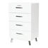 KOMMODE Weiß - Chromfarben/Weiß, Design, Metall (56/92/43cm) - Carryhome KOMMODE Weiß - Chromfarben/Weiß, Design, Metall (56/92/43cm) - Carryhome