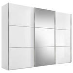 SCHWEBETÜRENSCHRANK  in Weiß  - Chromfarben/Weiß, KONVENTIONELL, Glas/Holzwerkstoff (280/222/68cm) - Moderano