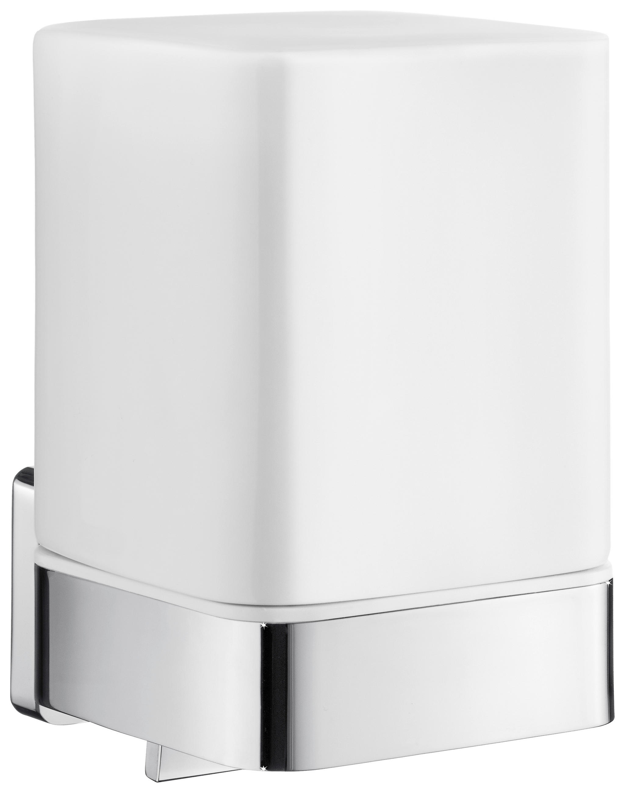 SEIFENSPENDER Metall, Keramik  - Chromfarben/Weiß, Basics, Keramik/Metall (7,8/11,5/10,2cm)