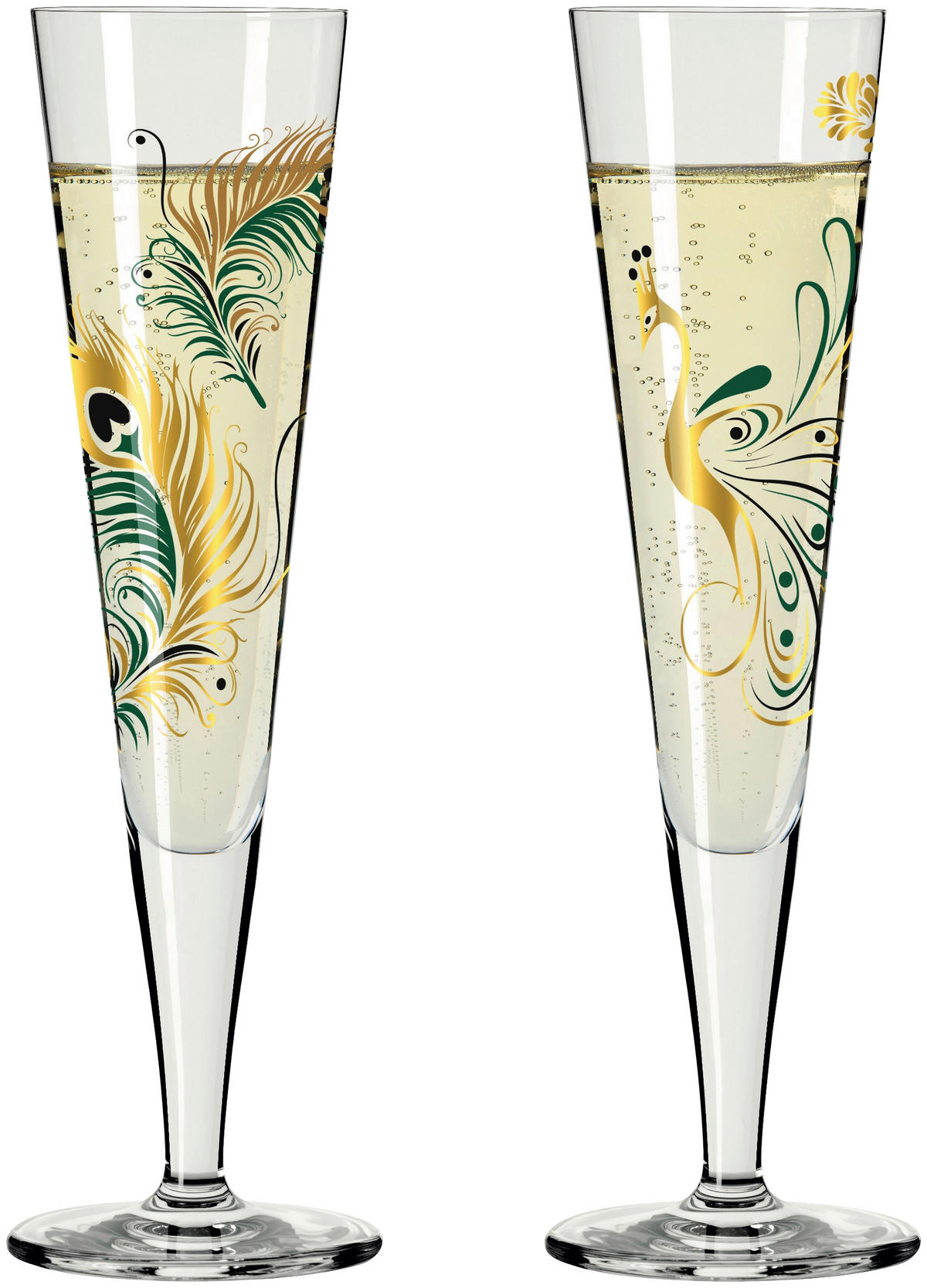 CHAMPAGNERGLAS 205 ml 2-teilig  - Transparent/Goldfarben, Trend, Glas (7.2/24.0cm) - Ritzenhoff