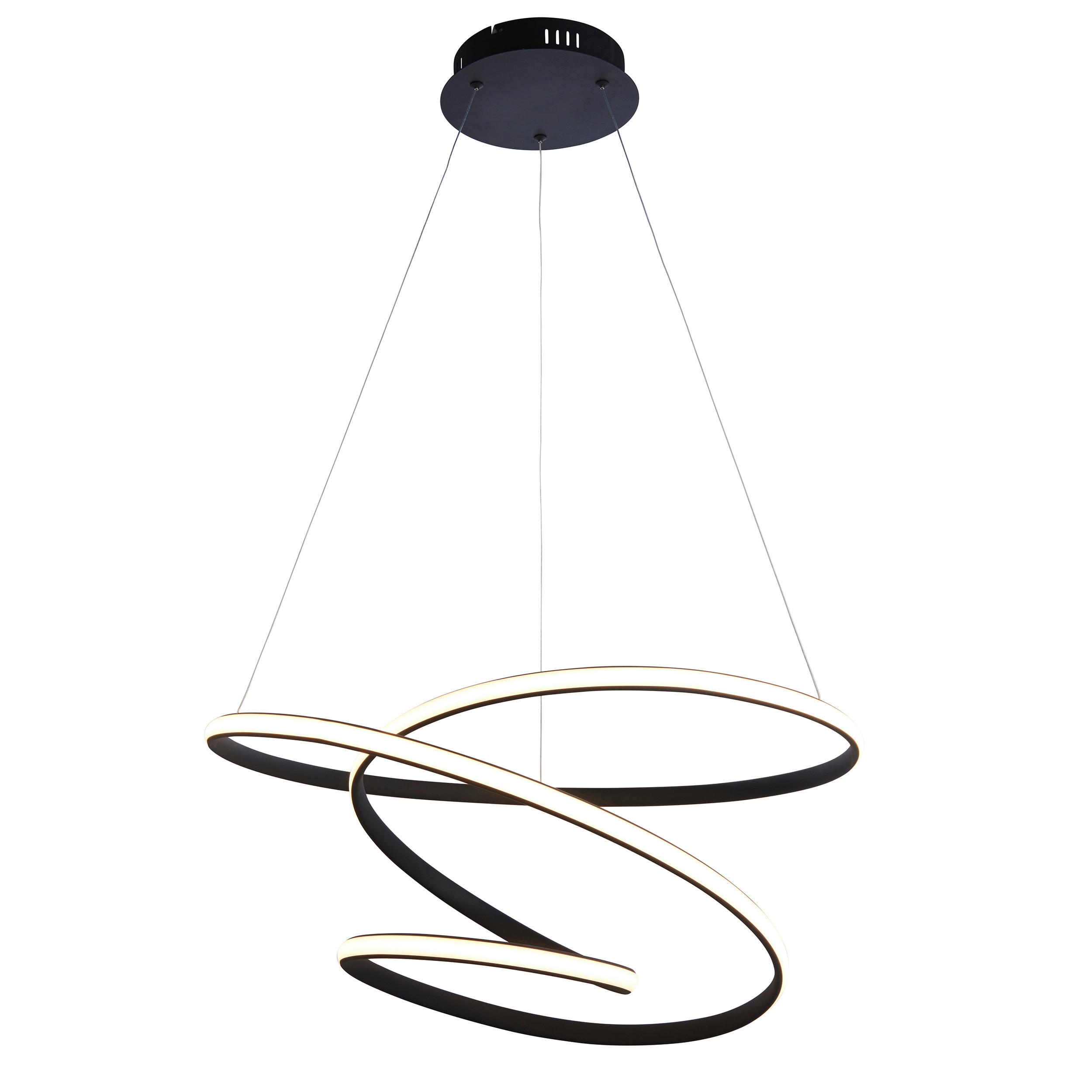 HÄNGELEUCHTE 62/184,5 cm  - Schwarz/Weiß, Design, Kunststoff/Metall (62/184,5cm) - ENDON