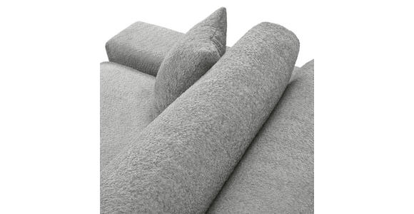 MEGASOFA Struktur, Bouclé Grau  - Schwarz/Grau, MODERN, Kunststoff/Textil (270/76/125cm) - Landscape