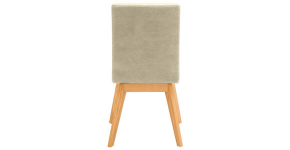 STUHL  in Mikrofaser Holz, Textil  - Beige, Design, Holz/Textil (45/102/56cm) - Novel