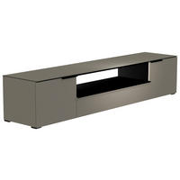 LOWBOARD Grau, Schwarz  210/43/45 cm  - Schwarz/Grau, Design, Glas/Holzwerkstoff (210/43/45cm) - Moderano