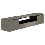 LOWBOARD Grau, Schwarz  210/43/45 cm  - Schwarz/Grau, Design, Glas/Holzwerkstoff (210/43/45cm) - Moderano