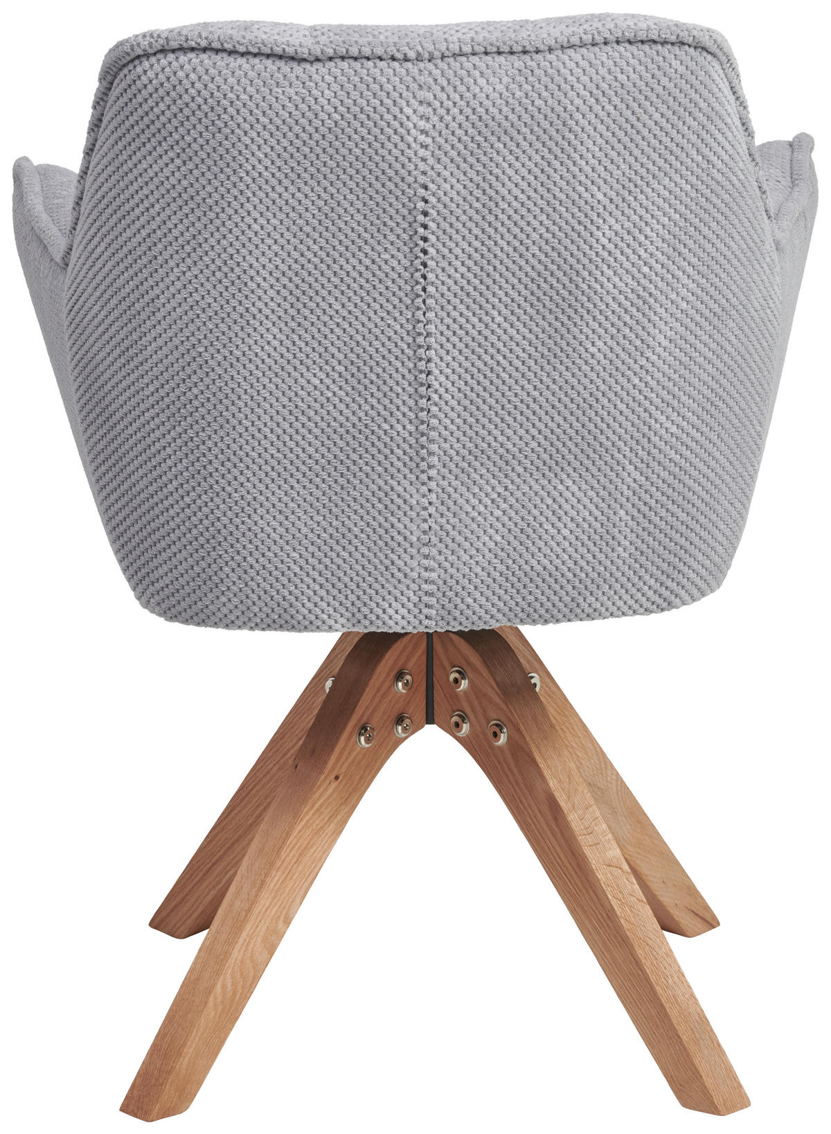 ARMLEHNSTUHL  Sitzfläche 360° drehbar, inklusive Armlehnen Webstoff  - Eichefarben/Grau, Basics, Holz/Textil (61/85/63cm) - MID.YOU