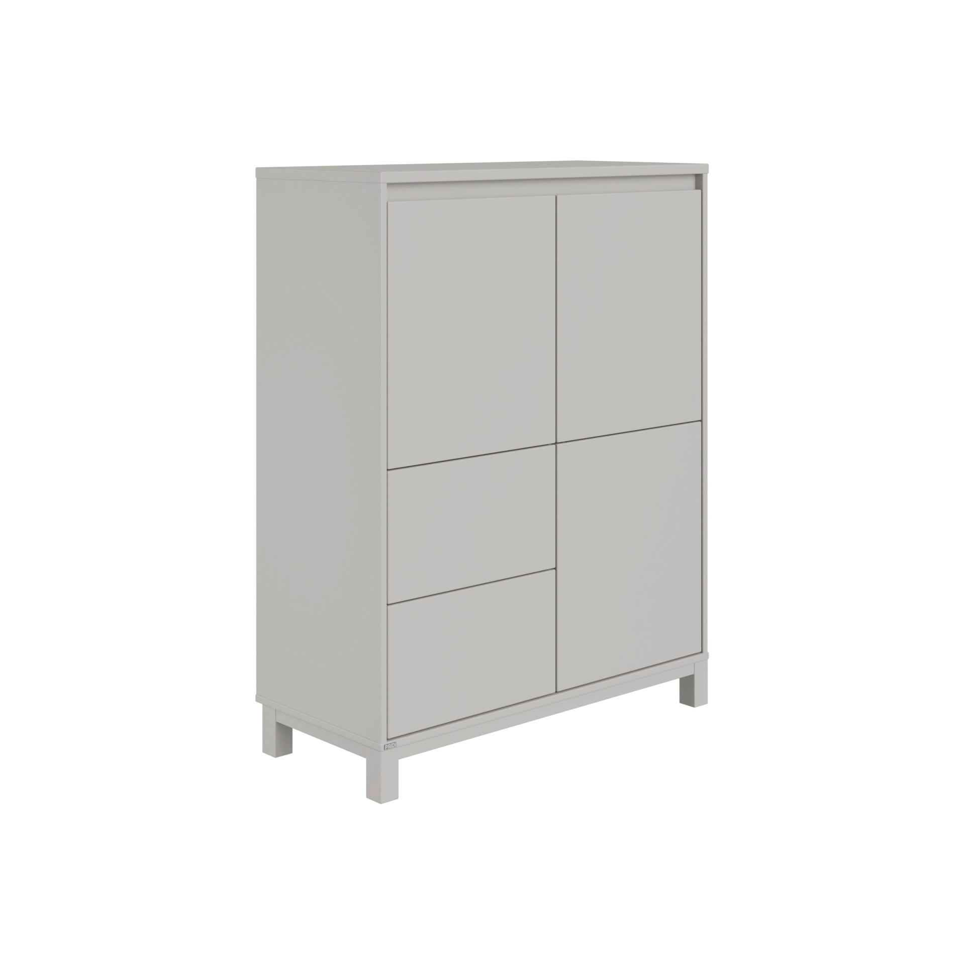 HIGHBOARD Olli Highboard 2T2S  in  - Grau, Basics, Holzwerkstoff (94,8/119,7/40,1cm) - Paidi