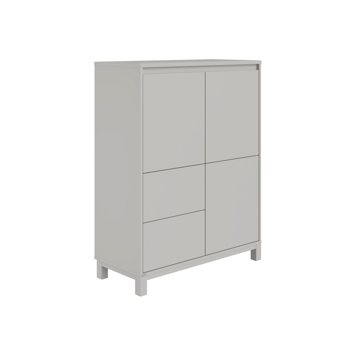 HIGHBOARD Olli Highboard 2T2S  in  - Grau, Basics, Holzwerkstoff (94,8/119,7/40,1cm) - Paidi